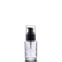 Flacon en verre transparent pour cosmétiques, soins pour la peau, bouteille à pompe vide, lotion corporelle, 20ml, 30ml, 60ml, 100ml, 10 pièces