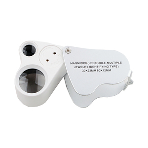 <span class=keywords><strong>Lupa</strong></span> Óptica Profesional de Doble Lente LED UV <span class=keywords><strong>con</strong></span> Cristal Óptico para Inspección de Inclusiones de Diamantes, Herramienta de Identificación de Piedras Preciosas - Product Image 4