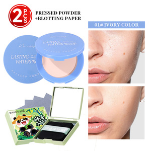 Cipria <span class=keywords><strong>Opacizzante</strong></span> e Controllo Olio, Polvere Compatta Impermeabile Correttiva con Puff, Assorbente di Olio - Product Image 5