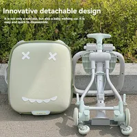 Valise pour Enfant à Roulettes et Portée, Bagage Cabine Pliant de 20 Pouces pour Bébé, Peut Servir de Poussette