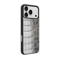 Étui de protection en cuir de crocodile véritable exotique de haute qualité pour iPhone 18 17 Pro 18 17 Pro Max avec aimant