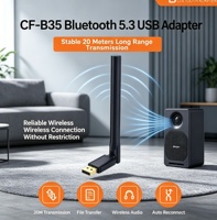 Adaptador USB Externo Inalámbrico CF-B35 de 5.3 2.4GHz, Dongle de Largo Alcance de 20M para PC y Laptop con Windows