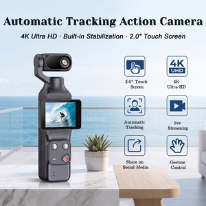 Caméra d'action 4K avec suivi automatique et contrôle gestuel, écran tactile, caméra de vlogging portable pour sports de plein air et aventures Q12S - Product Image 2