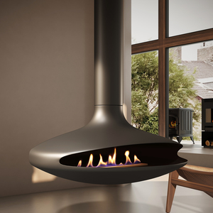 <span class=keywords><strong>Cheminée</strong></span> Bioéthanol Suspendue Murale Moderne pour Hôtels et Villas – Feu Réel à Pellets, Alcool, pour Salon - Product Image 5