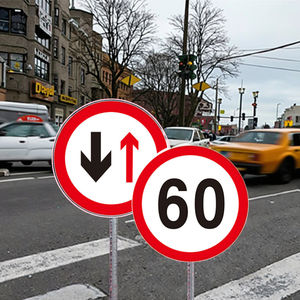 Yol işaretleri trafik özel alüminyum ve çelik yol trafik işaretleri güvenlik ve yüksek görünürlük uyarı için tehlike üçgenler - Product Image 1