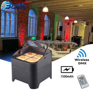 Luz LED para Exteriores IP65, 4x18W RGBWA UV, Recargable, con Batería, para DJ, Escenarios y Fiestas - Product Image 1