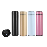 Bouteille d'eau créative en acier inoxydable vente en gros 304 Led affichage de la température flacons sous vide bureau affaires thermos tasse cadeau