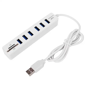 2025 <span class=keywords><strong>USB</strong></span> 2.0集线器6端口集线器多分离器端口100厘米长电缆多扩展器适用于笔记本电脑<span class=keywords><strong>USB</strong></span>适配器附件 - Product Image 3
