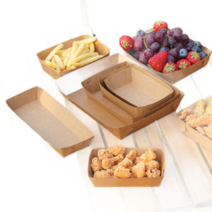 Einweg-Ölbeständige Faltbare Kraftpapier-Lebensmittelbox für Snacks, Grill, Abendessen, Pommes Frites, Brathähnchen, Anpassbar Wenzhou - Product Image 5