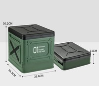 Toilette de camping portable, légère et pliable, toilette d'urgence pour les voyages, agent de solidification pour le camping, la randonnée, tout le mobilier de camping