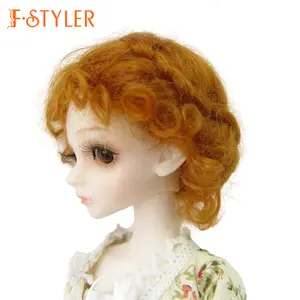 FSTYLER wig boneka mengepang rambut boneka pabrik aksesoris boneka kustomisasi wig grosir penjualan jumlah besar untuk BJD 1/4 1/3 1/6