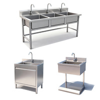 Évier de cuisine sous plan en acier inoxydable, évier de buanderie à cuve unique avec panier de vidange et robinet pour garage et camping-car
