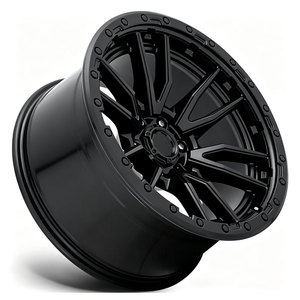 <span class=keywords><strong>Jantes</strong></span> Beadlock Concaves Profondes Tout-Terrain Noir Mat Personnalisées 16-22 Pouces Style Rebel D679 pour F-150 RAM-1500 Tundra Wrangler - Product Image 1