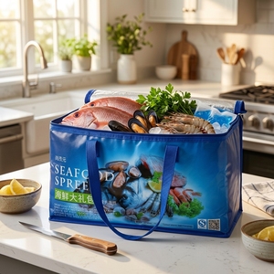 Sac isotherme pliable personnalisé extra épais grande capacité pour <span class=keywords><strong>livraison</strong></span> de fruits de mer et aliments frais, étanche et portable - Product Image 2