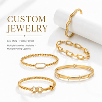 Mosen Maßgefertigte Edelstahl-Armband-Kollektion ODM Gold-Ketten-Armreif für Casual-Afternoon-Tea-Tragen