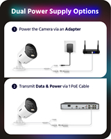 Caméra de surveillance réseau ANNKE 4MP CMOS Super HD avec vision nocturne couleur en temps réel H265+, microphone filaire, prise en charge NVR