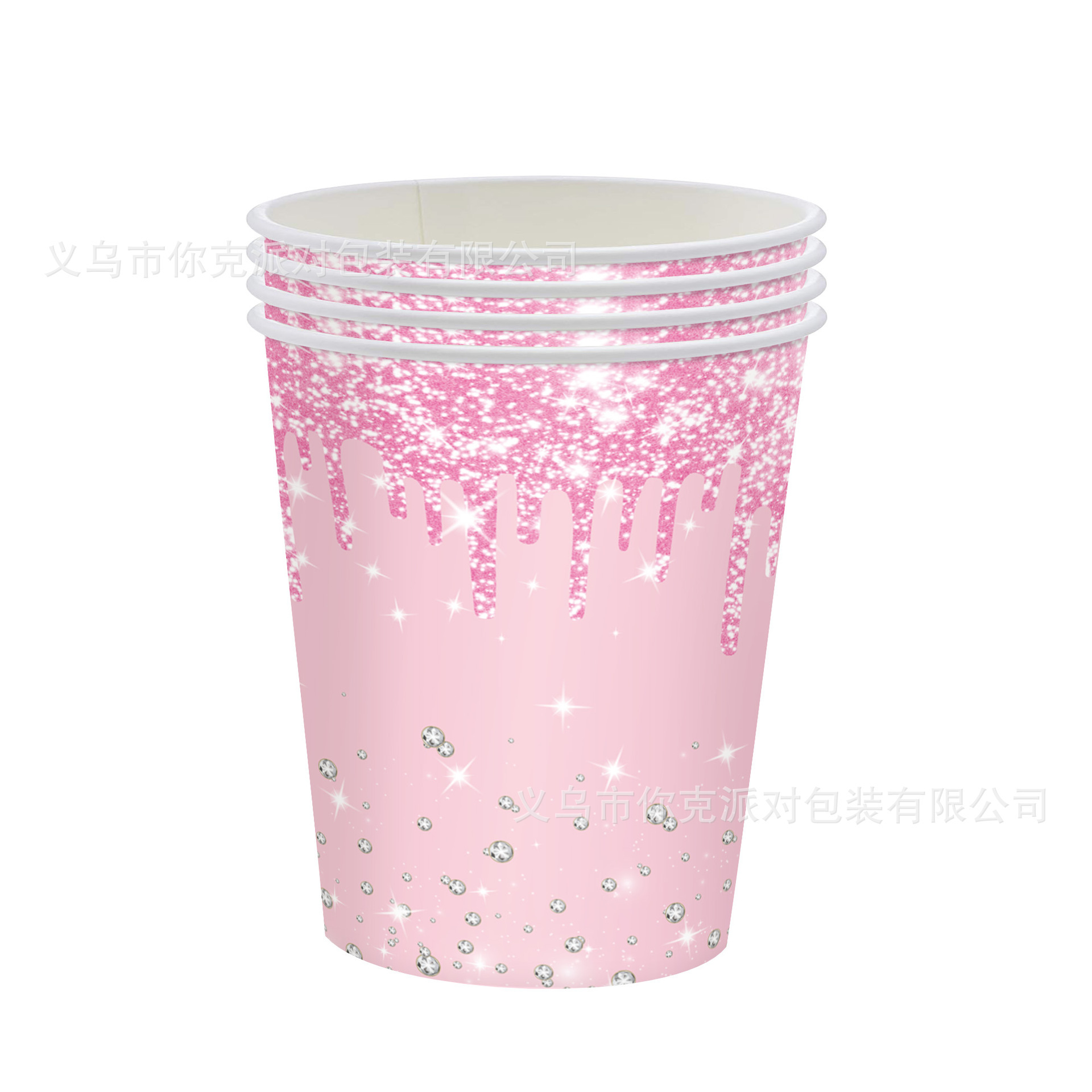 Light pink paper cup/16PCs