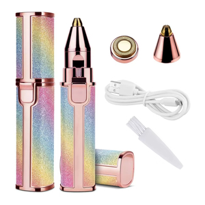 Kit de toilettage beauté <span class=keywords><strong>rasoir</strong></span> électrique indolore USB 2-en-1 épilateur facial tondeuse à cheveux <span class=keywords><strong>pour</strong></span> femmes hommes <span class=keywords><strong>rasoir</strong></span> à <span class=keywords><strong>sourcils</strong></span> adapté aux voyages - Product Image 6