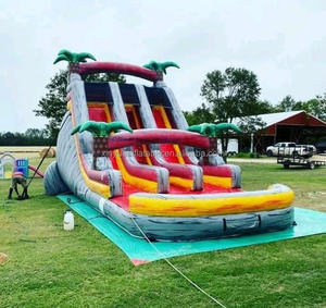 Tobogán Acuático Inflable Gigante <span class=keywords><strong>de</strong></span> PVC Xinyue Personalizable <span class=keywords><strong>de</strong></span> 8x4m, Color y Logotipo Personalizados, para Adultos y Niños, Uso Comercial en Parques <span class=keywords><strong>de</strong></span> Trampolín - Product Image 2