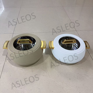 YJM9345A Capacity 3-4-5L Factory Hot Sale Luxury Food <strong>Warmer</strong> Set Golden Food <strong>Warmer</strong> Sets of 3 Round Casserole Set - Product Image 3