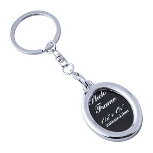 Porte-clés personnalisé en alliage de zinc durable avec logo gravé, en forme de cœur, carré, photo, lettre, Guangdong, vente en gros - Product Image 3