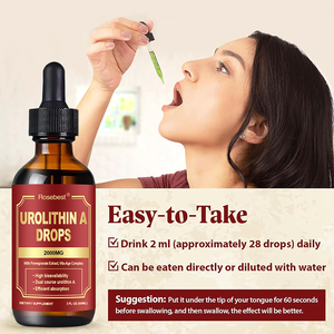 Complément alimentaire liquide Rosebest Custom à absorption efficace de 2000 mg d'Urolithine A avec extrait de grenade et complexe Vita-Age - Product Image 4