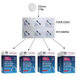 Tabletas Efervescentes para Limpieza de Dentaduras Postizas Registradas por la FDA, <span class=keywords><strong>Limpiador</strong></span> Diario Seguro para Retenedores - Product Image 4