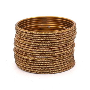 กำไลข้อมืออะลูมิเนียมสไตล์แฟชั่นสุดพิเศษ สีทองแบบ Zari เบอร์ 94 98  หลากหลายสี - Product Image 4