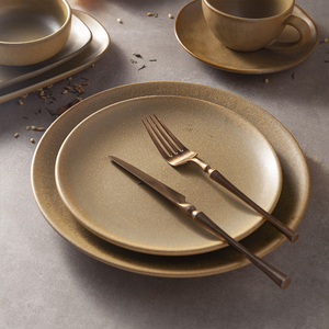 YAYU-Conjunto de platos de comedor redondos y esmaltados de colores, vajilla de estilo nórdico pintada a mano, <span class=keywords><strong>2022</strong></span> - Product Image 1
