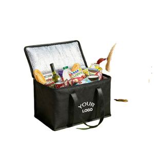 Bolsa Térmica Personalizada al por Mayor, Impermeable, Reutilizable, de Material No Tejido, con Asa, para Llevar Comida - Product Image 1