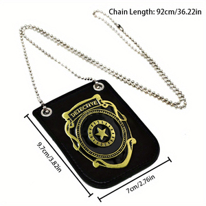 Insignias de Metal de escudo de <span class=keywords><strong>agencia</strong></span> gubernamental personalizadas, broche en relieve 3D de detective privado, aleación de Zinc para uniforme de seguridad y uso de guardia - Product Image 3