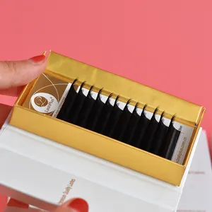 Grosir vendor Qingdao label pribadi lembut matte bulu mata case ramah lingkungan kotak kertas ekstensi bulu mata