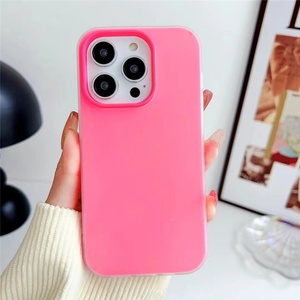 เคสโทรศัพท์สีลูกกวาดสำหรับ iPhone 15 Pro Max แบบ 2 in 1 เคสซิลิโคนเจลลี่สำหรับ iPhone 15 14 13 12 11 16 17 - Product Image 5