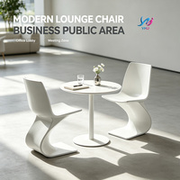 Ensemble de salle à manger de luxe moderne en fibre de verre, design sculptural, couleur personnalisée, écologique, pour hôtels et espaces publics de centres commerciaux