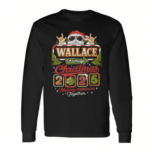 T-shirt à manches longues de Noël 2025 de la famille Wallace : Créons des souvenirs ensemble - Product Image 2