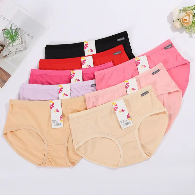 New Solid Color Women's Panties Wholesale Triangle Panties Multi Styles Summer Comfortable Ladies Underwear Women