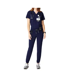 Set di scrub per infermiere di tipo jogger uniforme per infermiere medica