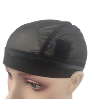 Capuchons de perruque en maille noire personnalisés partie d'oreille coupée ceinture élastique en silicone bonnet de tissage extensible filet à cheveux en maille respirante élastique