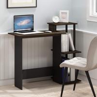 Bureau d'ordinateur portable pliable en bois pour salon, petit, portable, multifonctionnel, pour étude et bureau, avec rangement