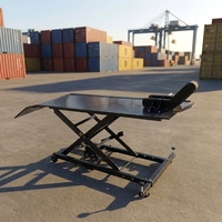 Table élévatrice pneumatique pour moto, élévateur à air comprimé pour moto avec verrou de sécurité