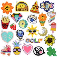Vêtements personnalisés bricolage broderie mignonne puces thermocollantes patchs d'amour de fruits