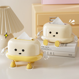 Caja de pañuelos creativa con resorte, impermeable, multiusos, para sala de estar, baño, coche, organizador de almacenamiento práctico - Product Image 1