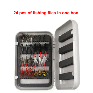 Kit de Señuelos de Pesca con Mosca Artificiales de ABS de 24-96 Piezas con Anzuelo Barbado y Caja <span class=keywords><strong>para</strong></span> Pesca en Lago/Río, Moscas Secas/Húmedas/Ninfas/Streamers, Realistas - Product Image 6