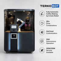 Machine à café robotisée TERKOBOT NOVA2, robot collaboratif à 6 axes, kiosque de vente automatique de café, café 24h sans personnel, équipement de café