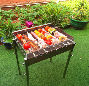 Vendita calda in acciaio inox <span class=keywords><strong>macchina</strong></span> <span class=keywords><strong>per</strong></span> arrosto allo <span class=keywords><strong>spiedo</strong></span> di carbone con motore 38KG in acciaio inox Barbecue elettrico Shish Kabob spiedino Set - Product Image 4