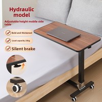 Lit d'hôpital et table à manger réglables en bois avec base mobile – Table de repas médicale pour personnes âgées et patients (Chine)