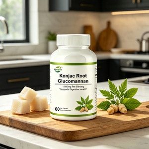 Capsule de Glucomannane de Racine de Konjac en Gros d'Usine OEM, Extrait de Fibres Amincissantes Halal, Complément Alimentaire, Capsule de Glucomannane de Konjac - Product Image 2