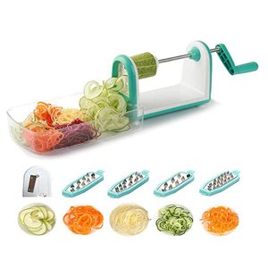 جهاز التقطيع الحلزوني للاستخدام في المطبخ, أدوات المطبخ جهاز التقطيع الحلزوني للطعام ثلاثي شفرات المطبخ - Product Image 2