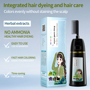 Shampoo colorant capillaire professionnel 2-en-1 OEM pour couverture permanente des cheveux gris, facile à utiliser, vente en gros - Product Image 1