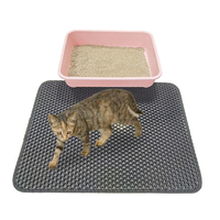 Tapis de litière double couche pour chien et chat étanche à l'urine Plusieurs tailles Couleurs Motifs imprimés solides en mousse EVA